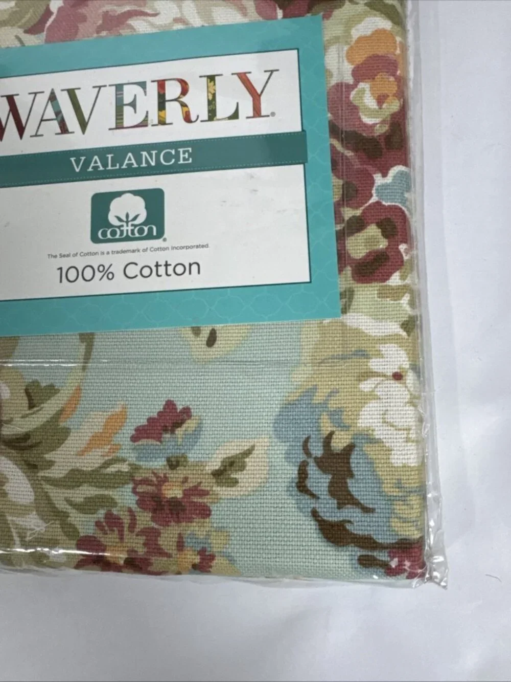 Waverly Jacqueline Valance 60x18 Spring Bling Vapor NEW Cotton floral cottage